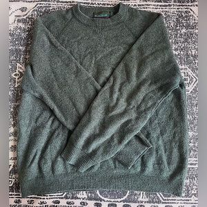 VTG North 44 Green Italian Wool Sweater: Size L